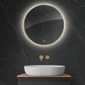 Oltens Nordlis lustro 60 cm okrągłe z oświetleniem LED i systemem Klarglas 64108800