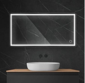 Oltens Nordlis lustro 60x120 cm prostokątne z oświetleniem LED i systemem Klarglas 64107300