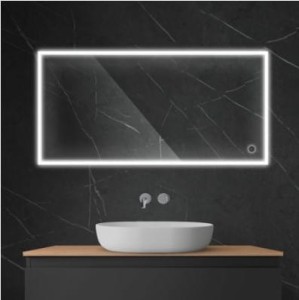 Oltens Nordlis lustro 60x120 cm prostokątne z oświetleniem LED i systemem Klarglas 64107000