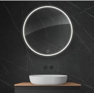 Oltens Nordlis lustro 80 cm okrągłe z oświetleniem LED i systemem Klarglas 64101300