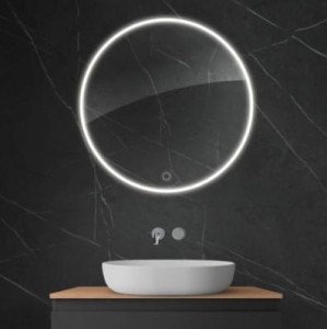 Oltens Nordlis lustro 80 cm okrągłe z oświetleniem LED i systemem Klarglas  64101000