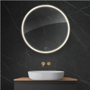 Oltens Nordlis lustro 80 cm okrągłe z oświetleniem LED i systemem Klarglas 64101800