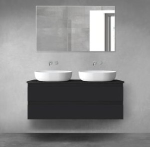 Oltens Vernal szafka 120 cm podumywalkowa wisząca czarny mat 60019300