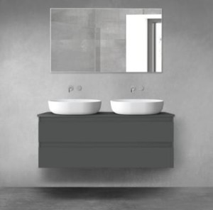 Oltens Vernal szafka 120 cm podumywalkowa wisząca grafit mat 60019400