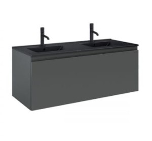 Oltens Vernal umywalka z szafką 120 cm czarny mat/grafit mat 68035400