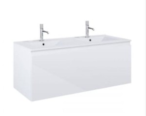 Oltens Vernal umywalka z szafką 120 cm biały połysk 68034000