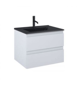 Zestaw Oltens Vernal umywalka z szafką 60 cm czarny mat/szary mat 68036700