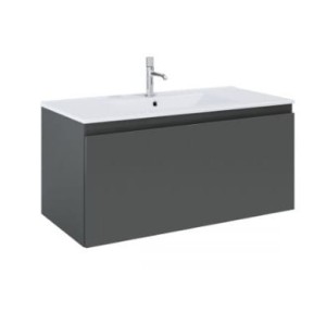 Zestaw Oltens Vernal umywalka z szafką 100 cm biały/grafit mat 68016400