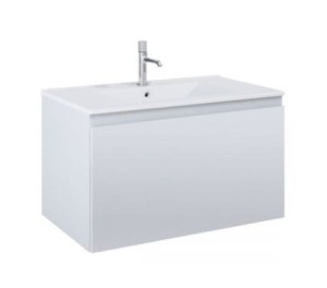 Zestaw Oltens Vernal umywalka z szafką 80 cm biały/szary mat 68014700