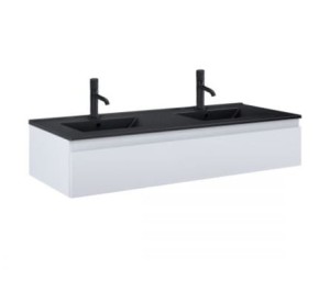 Oltens Vernal umywalka z szafką 120 cm czarny mat/szary mat 68011700