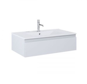 Zestaw Oltens Vernal umywalka z szafką 80 cm biały/szary mat 68006700