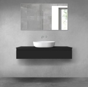 Oltens Vernal szafka 120 cm podumywalkowa wisząca czarny mat 60012300