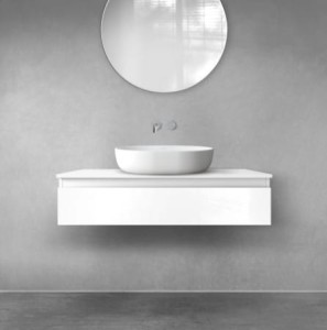 Oltens Vernal szafka 100 cm podumywalkowa wisząca biały połysk 60011000