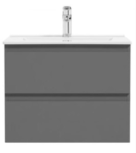 Oltens Vernal umywalka z szafką 60 cm grafit mat 68000400