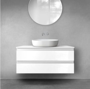 Oltens Vernal szafka 100 cm podumywalkowa wisząca biały połysk 60004000