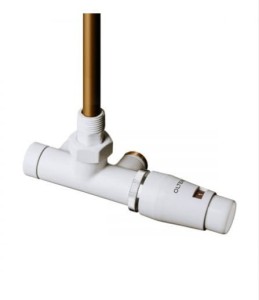 Oltens Varmare Ventil zestaw termostatyczny grzejnikowy jednootworowy prawy biały 55906000