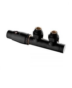 Oltens Varmare Ventil zestaw termostatyczny zintegrowany grzejnikowy lewy czarny mat 55901300