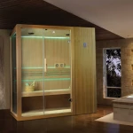 Sauna parowa 75x120x210cm podświetlana led 3 osobowa