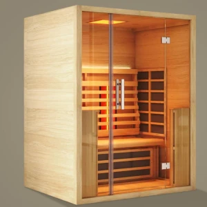Sauna infra red podczerwień 130x105x190 cm podświetlana led 2 osobowa