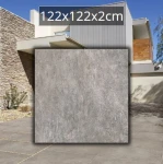 Płytka gresowa tarasowa Tuscania Grey Soul Dark FP2 122x122x2cm