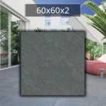 Gres 2cm Signum Antracite 60x60x2cm na podstawkach Płytki Tarasowe Goliat 0,72m2