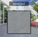 Gres 2cm Signum Grey 60x60x2cm na podstawkach Płytki Tarasowe Goliat 0,72m2