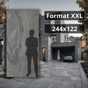 Fornir Kamienny XXL Black Slate 122x244 Elastyczna tapeta kamienna kamień w rolce