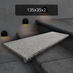 Stopień granitowy antracytowy G654 Bullnose 135x35x2 płomieniowany