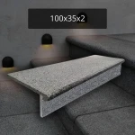 Zestaw Stopnica granitowa z podstopnicą 15cm G654 New Padang Dark Bullnose 100x35x2