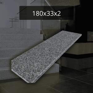 Stopnica granitowa antracytowa G654 Padang Dark płomieniowana 180x33x2cm Schody Granitowe