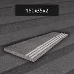 Stopień granitowy antypoślizgowy Brąz Królewski G664 polerowany 150x35x2 Schodek beżowy