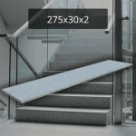Stopnica granitowa szara G603 płomieniowana BIanco Cristal 275x30x2cm