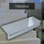 Komplet Stopnica + podstopnica granitowa szara G603 polerowana Talia Grey 150x33x2cm