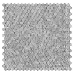 Mozaika metalowa Allumi Silver Hexagon 14 30x30 cm