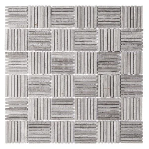 Woodstone Grey Tatami 48 – marmurowa mozaika szara 30,5x30,5 cm DUNIN