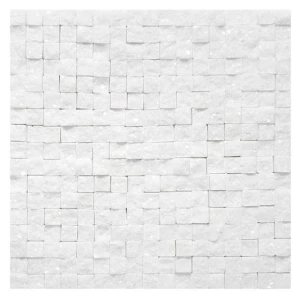 Crystal White Rock 18 – mozaika marmurowa matowa 18x18 mm | Naturalny kamień Zen | DUNIN