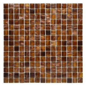 Jade 004 – bursztynowa szklana mozaika kwadratowa 20x20 mm | Kolekcja Jade | DUNIN