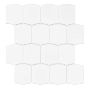 DUNIN Arcado White Matt – Biała Matowa Mozaika Gresowa Tarcza 25,6x29,2 cm