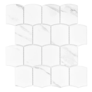 DUNIN Arcado Carrara Matt – Matowa Mozaika Gresowa Marmur Carrara 25,6x29,2 cm