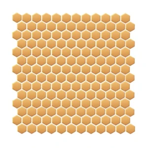 Mini Hexagon Gold Matt – Złota Matowa Mozaika Gresowa 27,2x30 cm DUNIN