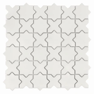 Star&Cross Cotton matt – Beżowa Matowa Mozaika Gresowa w Wzór Gwiazdy i Krzyża | DUNIN x HOUSE LOVES