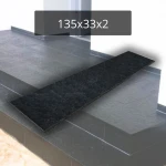 Stopnica bazaltowa G690 Bazalt Black 135x33x2 cm – płomieniowana, antypoślizgowa, czarna
