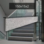 Podstopnica granitowa szara G603 Bianco Cristal polerowana 150x15x2