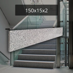 Podstopnica granitowa szara G603 Bianco Cristal polerowana 150x15x2