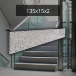 Podstopnica granitowa szara G603 Bianco Cristal  polerowana 135x15x2