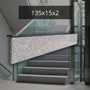 Podstopnica granitowa szara G603 Bianco Cristal  polerowana 135x15x2