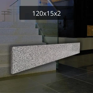 Podstopnica granitowa szara G603 Bianco Cristal polerowana 120x15x2