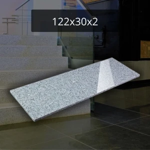 Stopnica granitowa szara G603 polerowana Bianco Cristal 122x30x2cm