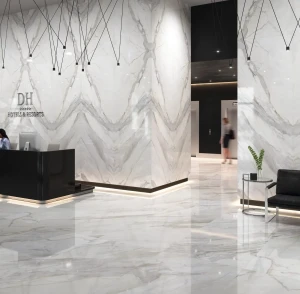 Spiek kwarcowy Calacata Marble 120x120cm 5,6mm mat coverlam