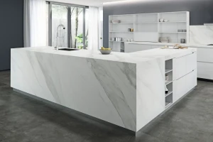 Spiek kwarcowy Calacata Marble 100x100cm 5,6mm mat coverlam